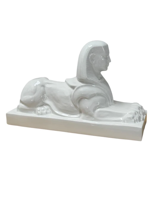 1920s Ceramic Sculpture of a Sphinx by Charles Vos for De Spinx Maastricht